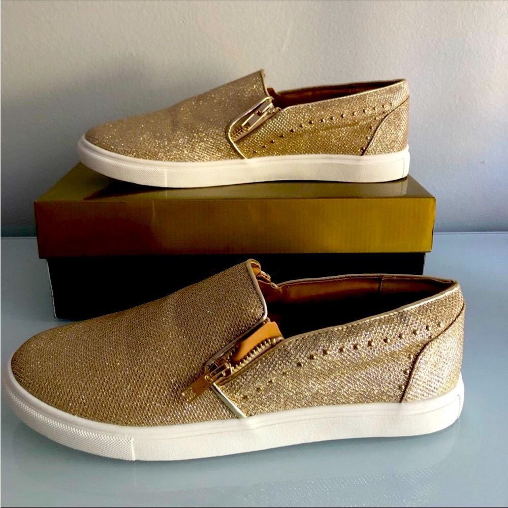 Thalia Sodi Fashion Sneaker  Shoes Gold Women’s Size 10